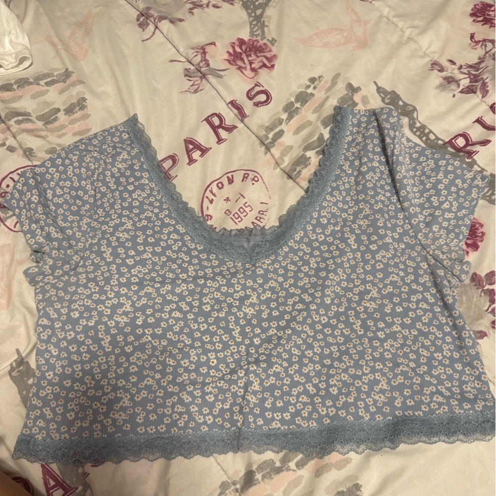 Aeropostale Blue Cap Sleeve Fitted Camisole